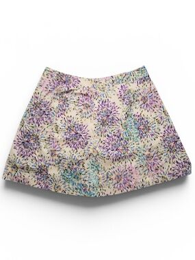 Lane Bryant Plus Size 26 Floral Abstract A-Line Skirt Cotton Spandex
